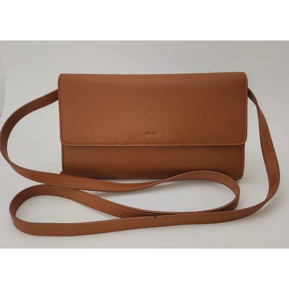 JW PEI Handbags - JW PEI vegan Leather Tan Wallet Crossbody wallet/purse With removable strap